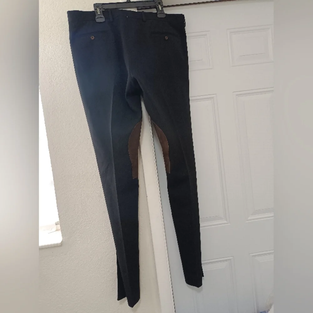 Ralph Lauren Equestrian men’s suede knees luxury pants Italy new display sz 40 - Picture 8 of 11